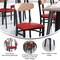 Emma and Oliver Yara Industrial Dining Chair with Rolled Steel Frame and Solid Wood Seat - 500 lbs. Static Weight Capacity